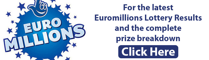 Latest Euromillions Lottery Results and Complete Euromillions Lottery Prize Breakdown